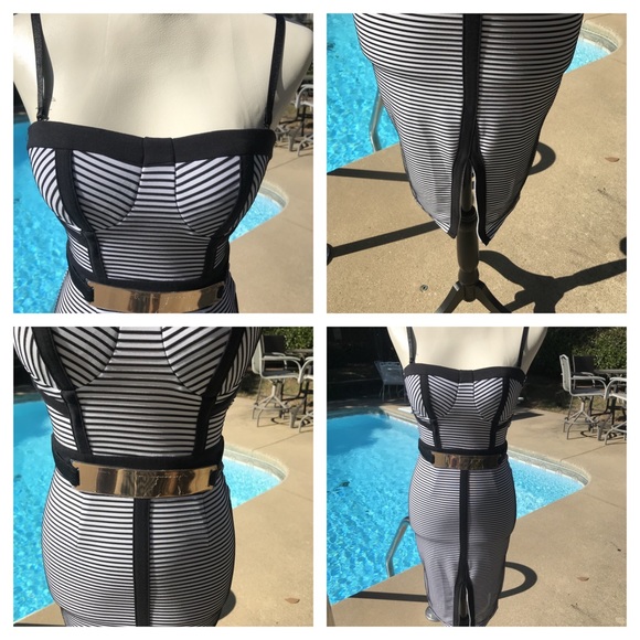 Material Girl Dresses & Skirts - 💕NWT MATERIAL GIRL black/white fitted dress